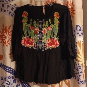 Embroidered top